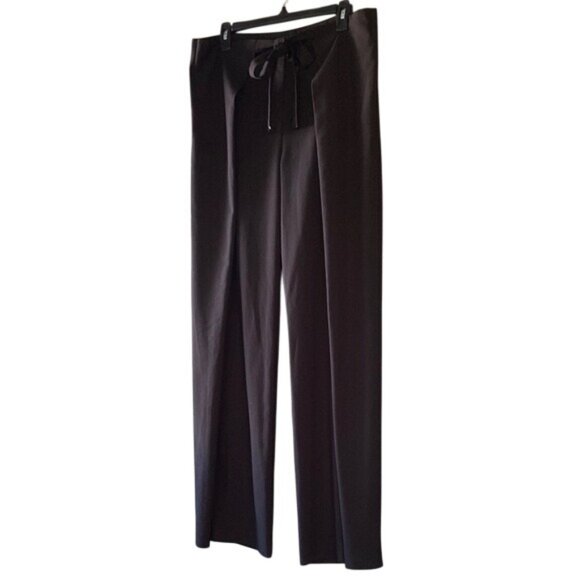 Gabrielle Union New York & Co. Womens Black Wide-Leg Trousers - Picture 1 of 6